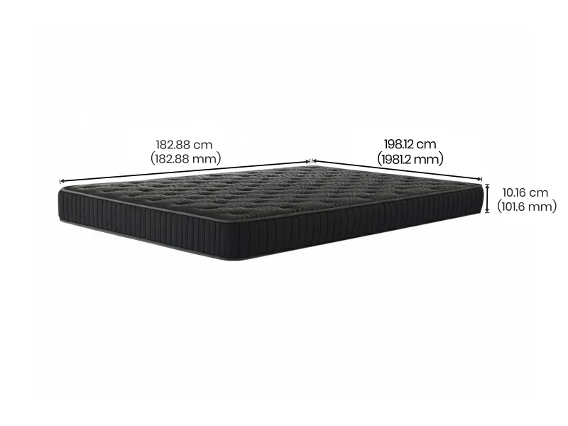 Rio Engineered Wood King Bed With Premium Foam Mattress King Size (78 x 72 x 4 inches)